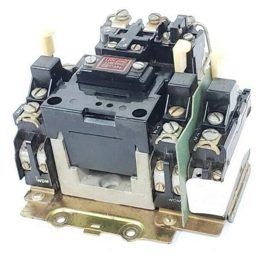 Used ALLEN BRADLEY 709-BOD103 SER. K SIZE 1 STARTER W/ (3) W46 ELEMENTS, 1494-F1