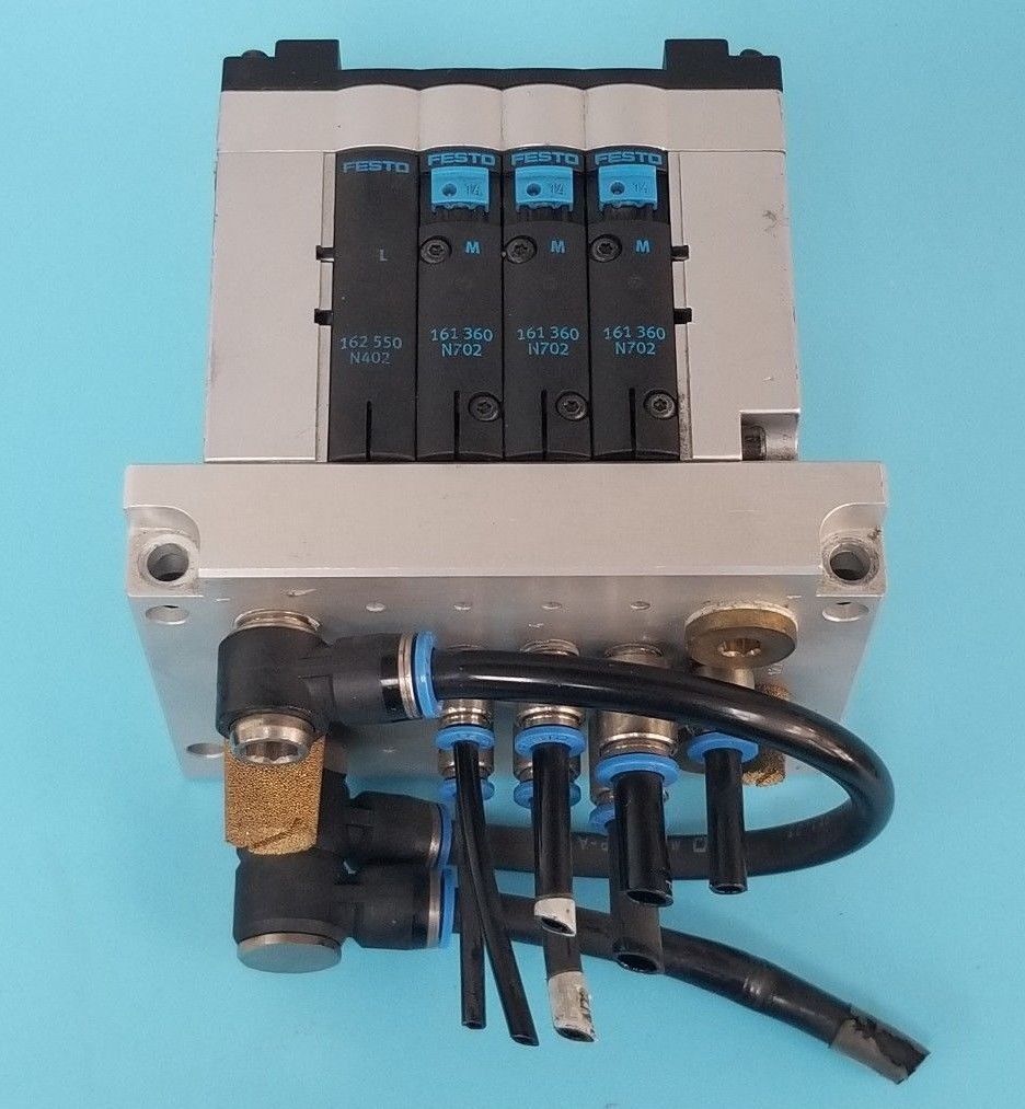 Used FESTO ELECTRIC CPV14-VI-P4-1/8-B MULTI PIN BASE W/ CPV-14-VI , CPV14-GE-FB-4
