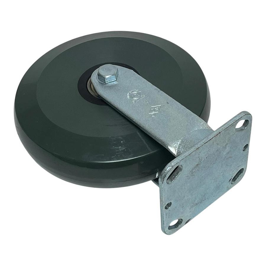 SC Caster Wheels 8" Rigid Plate Caster Polyurethane Solid Green Wheel New