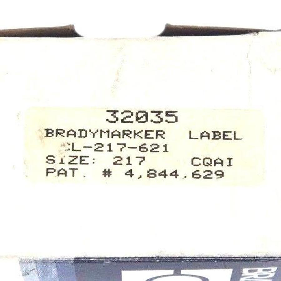 NEW BRADY 32035 BRADYMARKER LABEL CL-217-621 SIZE: 217