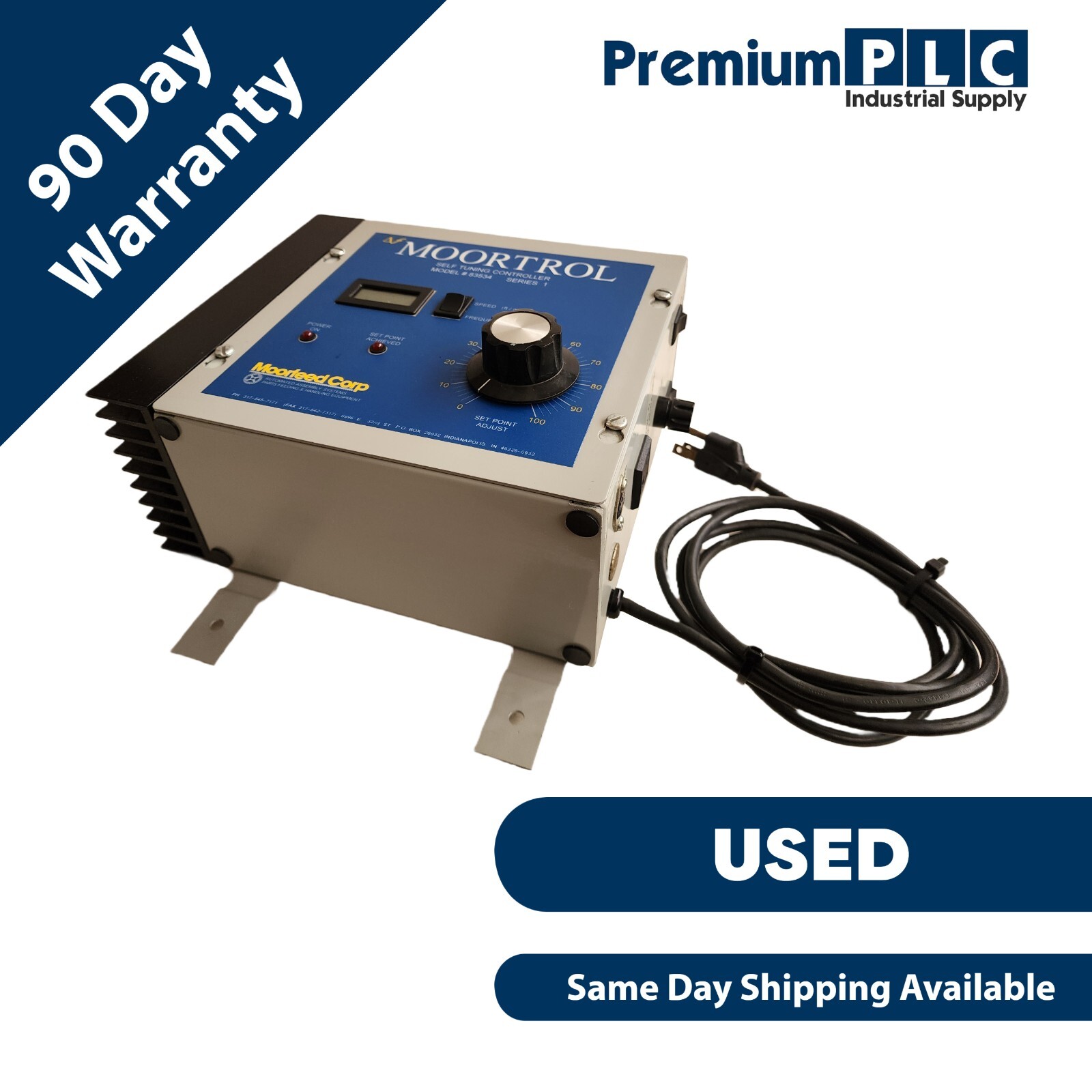 Used USED MOORFEED CORP 83534 SERIES 1 MOORTROL SELF TUNING FEEDER CONTROLLER