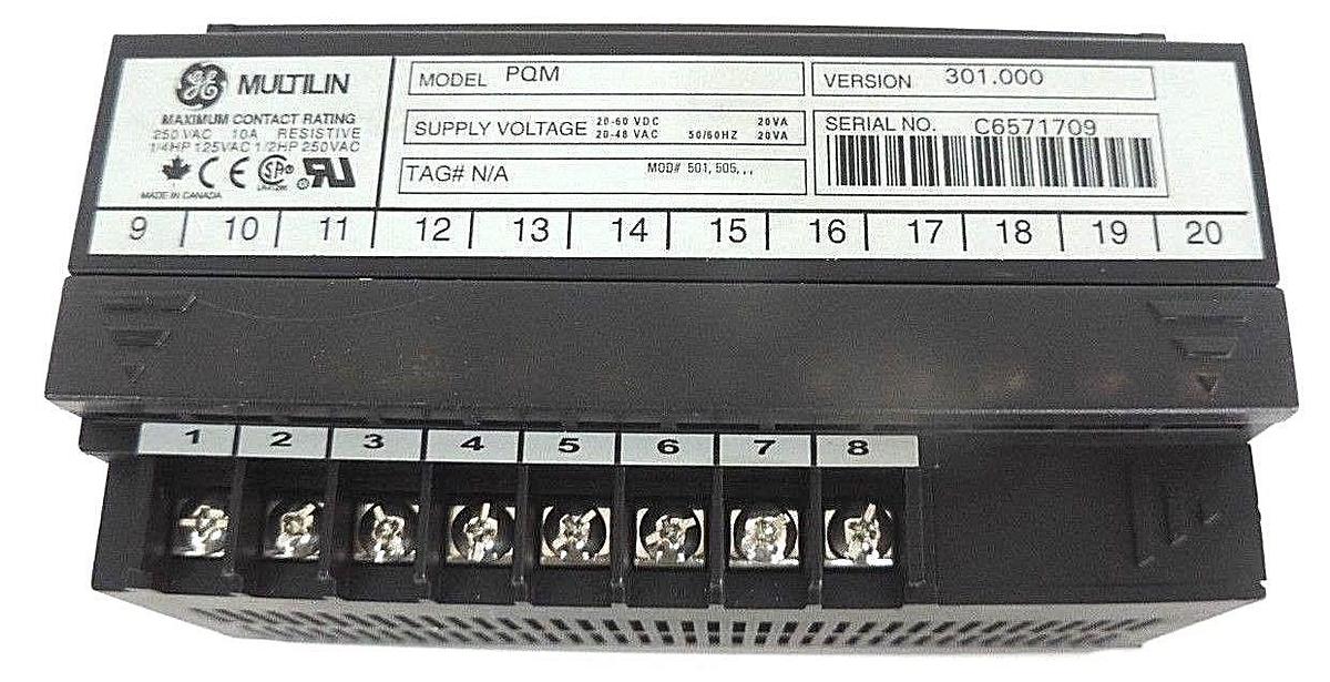 NIB GE MULTILIN PQM POWER QUALITY METER VERSION: 301.000 W/ PC SOFTWARE