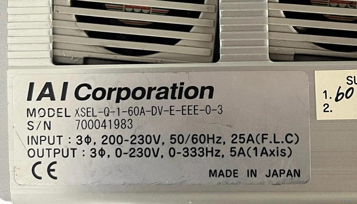 Used IAI Corporation XSEL-Q-1-60A-DV-E-EEE-0-3 Multi-Axis Controller