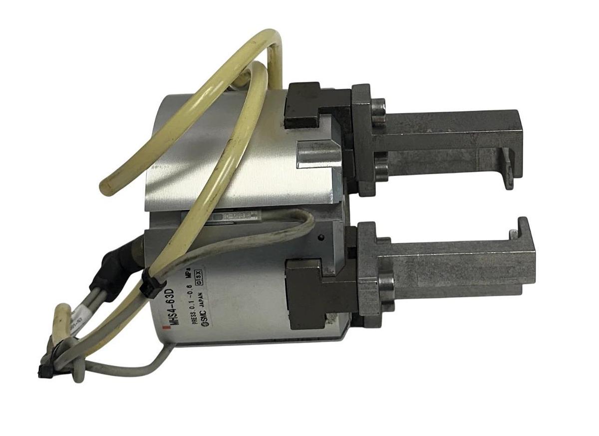Used SMC MHS4-63D / MHS463D MHS SERIES PNEUMATIC GRIPPER PARALLEL STYLE 4 GRIP USNP