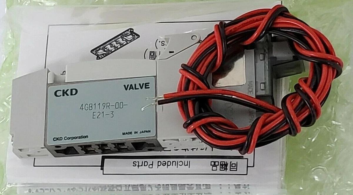 Used NIB CKD CORP. 4GB119R-00-E21-3 PNEUMATIC VALVE 4GB119R00E213