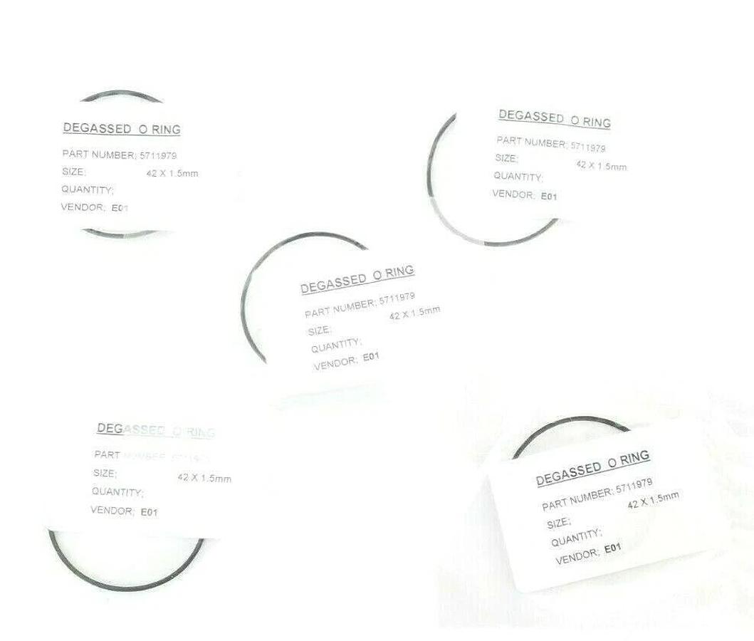 Used LOT OF 5 NEW WATERS 7000001056 DEGASSED O-RINGS SIZE: 42X1.5MM, P/N: 5711979