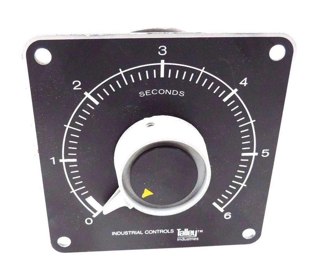 Used NIB TALLY DP11A-007H DELAY TIMER SW10A, 250VAC, 6SEC., BT30107, DP11A007H