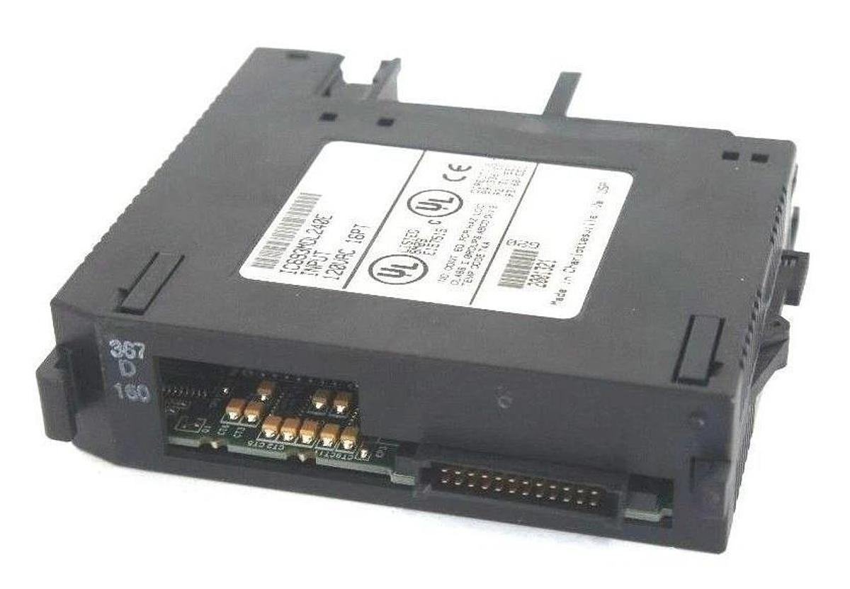 Used GE FANUC IC693MDL240E INPUT MODULE 120VAC INPUT 16PT MISSING DOOR & LENS