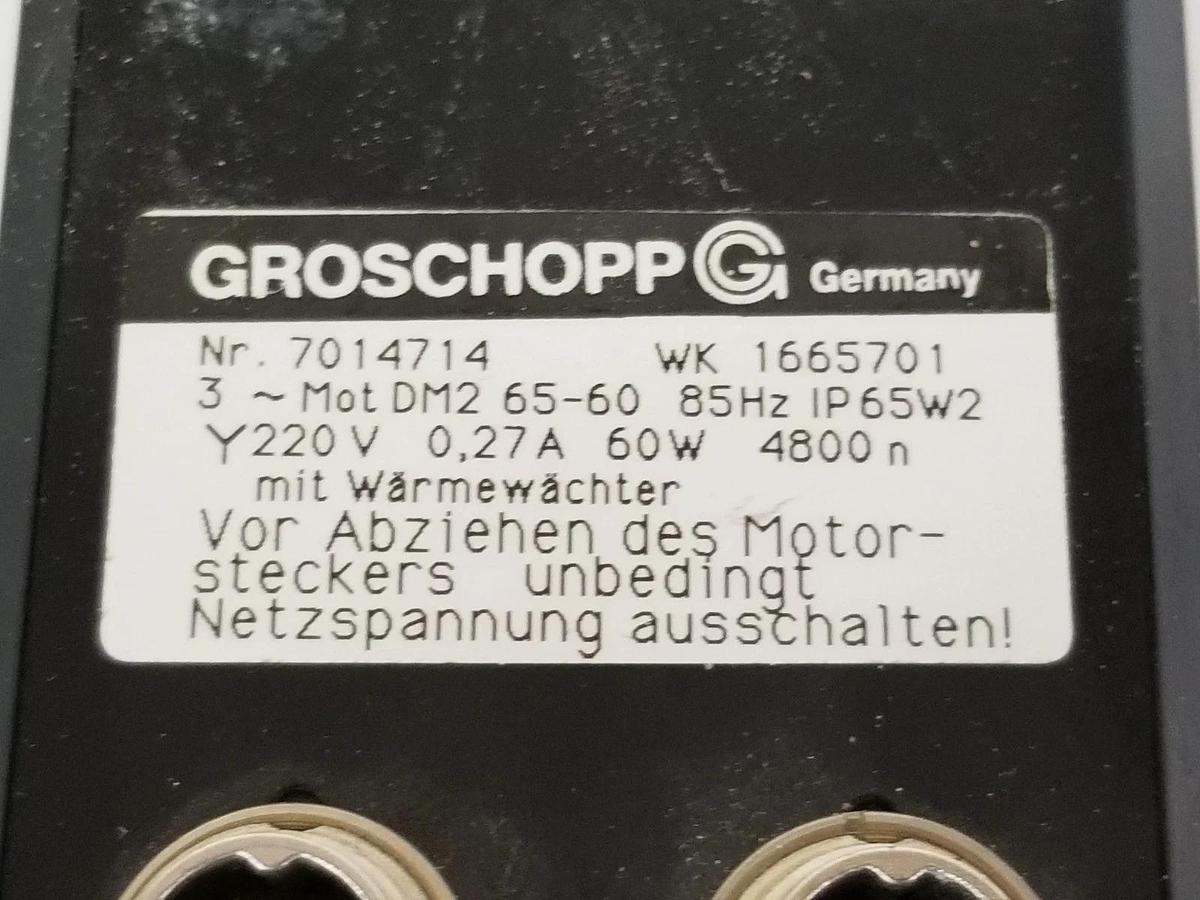 Used GROSCHOPP NR. 7014714 WK 1665701 SERVO MOTOR