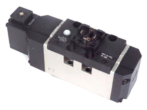 Used SMC VS7-8-FG-S-3N SOLENOID VALVE W/ DC24V COIL VS78FGS3N