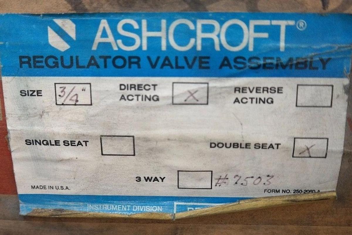 Used NIB ASHCROFT DURAGAUGE 0-200PSI TYPE: 101 DIAPH:S BK SIZE3/4" W/ A.I.S.I C12L13