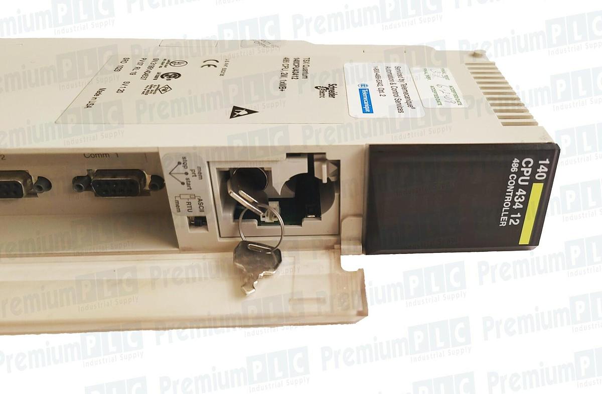 Used SCHNEIDER MODICON 140CPU43412 TSX QUANTUM 486 CPU, 140-CPU-434-12 REPAIRED