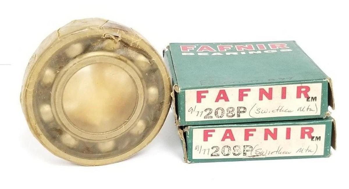 Used LOT OF 2 NIB FAFNIR 208P BALL BEARINGS