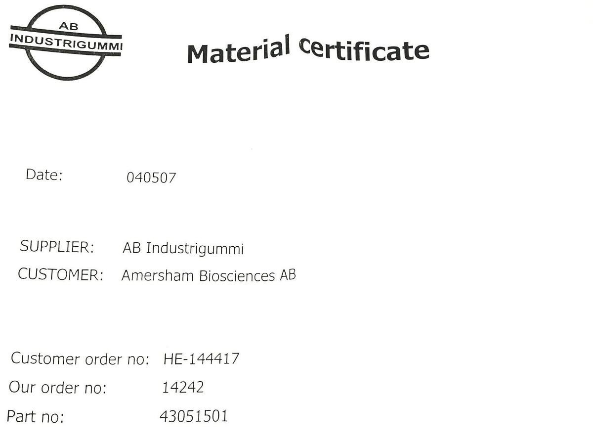 Used LOT OF 5 NEW AMERSHAM BIOSCIENCES 44-0515-01 TC-GASKETS 50.5/35MM EPDM