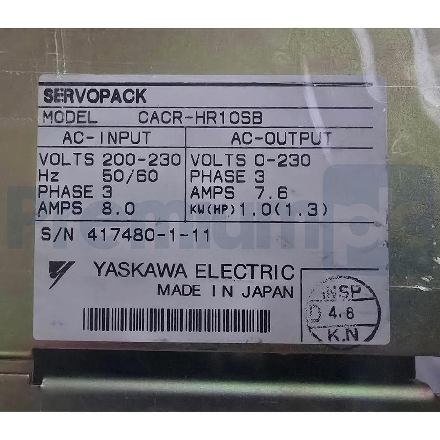 Used YASKAWA CACR-HR10SB ServoPack AC Servo Drive for CNC 1kW/1.3HP 3PH 200-230V NSNP