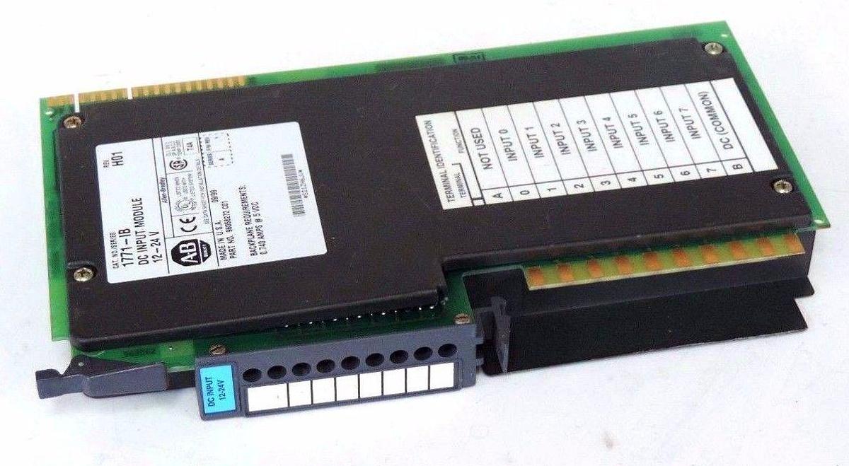 Used ALLEN BRADLEY 1771-IB INPUT MODULE SER A REV H01 12-24VDC P/N 96056272 C01