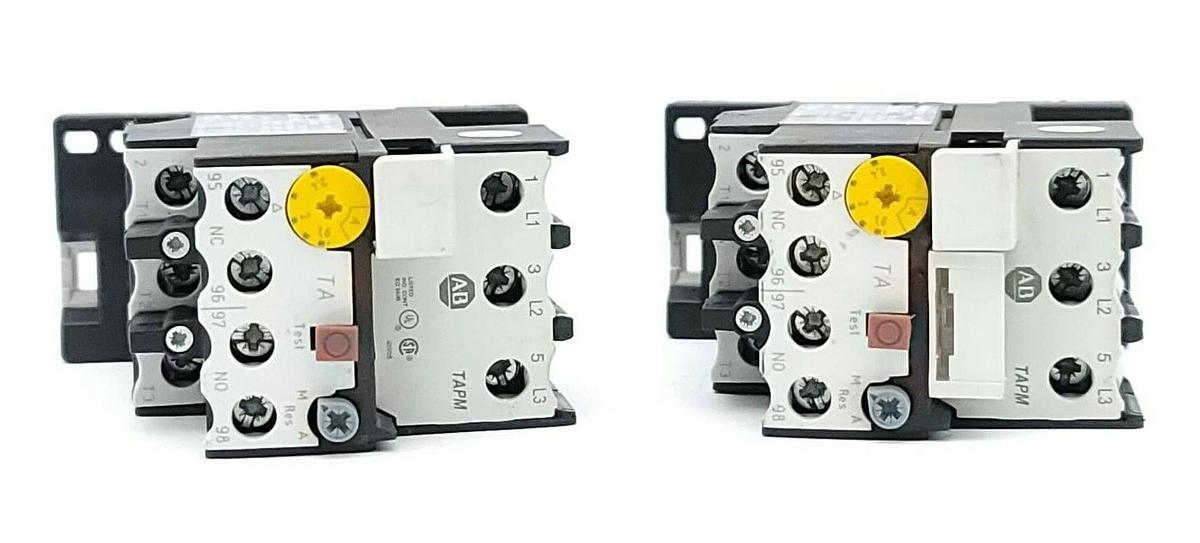 Used LOT OF 2 ALLEN BRADLEY 193-TAB24 OVERLOAD RELAYS 1.6-2.4 AMP SER. B