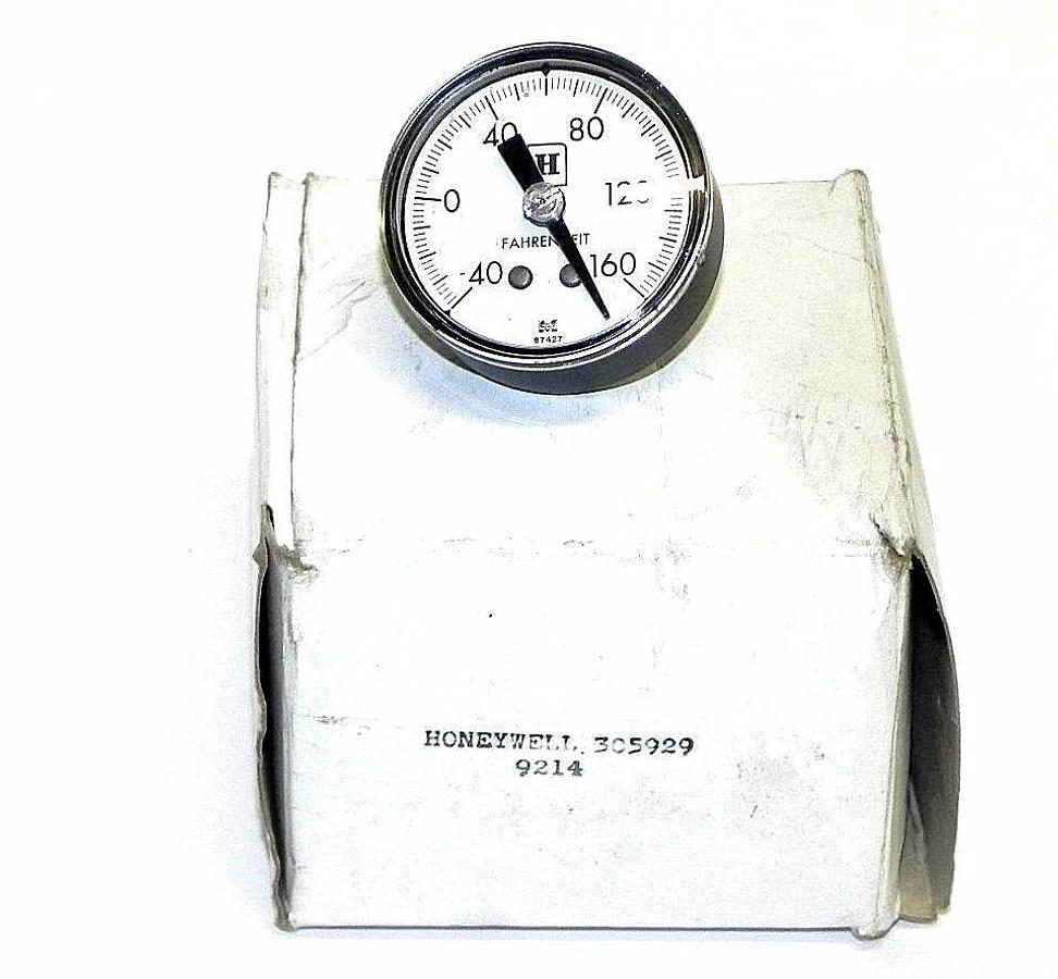 NIB HONEYWELL 305929, -40-160 DEGREES TEMPERATURE GAUGE 87427