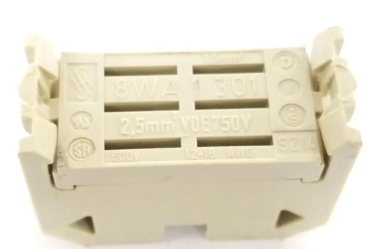 Used SIEMENS 8WA1-301 TERMINAL BLOCK 3 2,5MM VDE750V 8WA1301