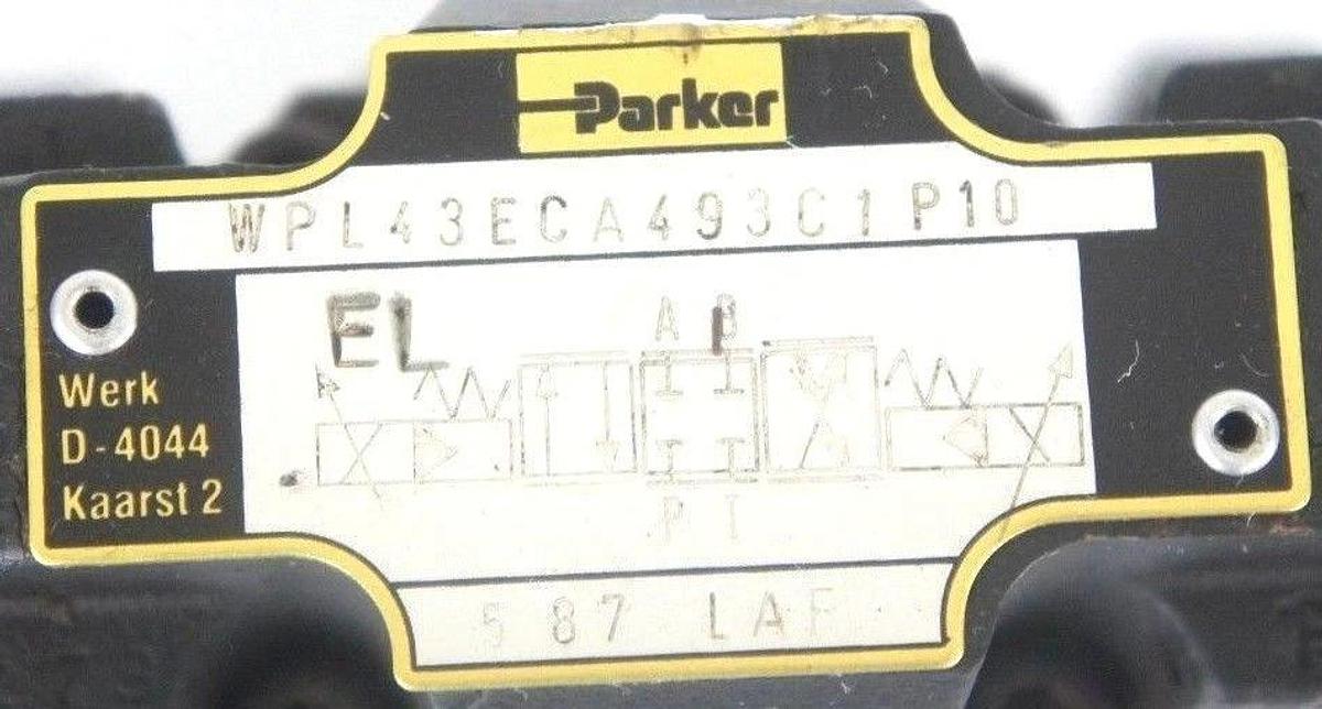 Used PARKER WPL43ECA493C1P10 SERVO SOLENOID VALVE WPL43ECA493