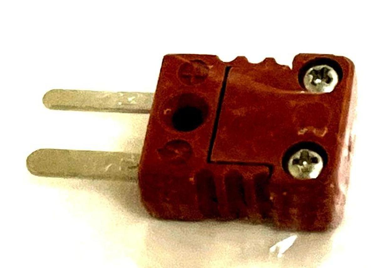 Lot of 10 Marlin Type K Thermocouple Connectors | Flat Pin Male | Red 800°F Max