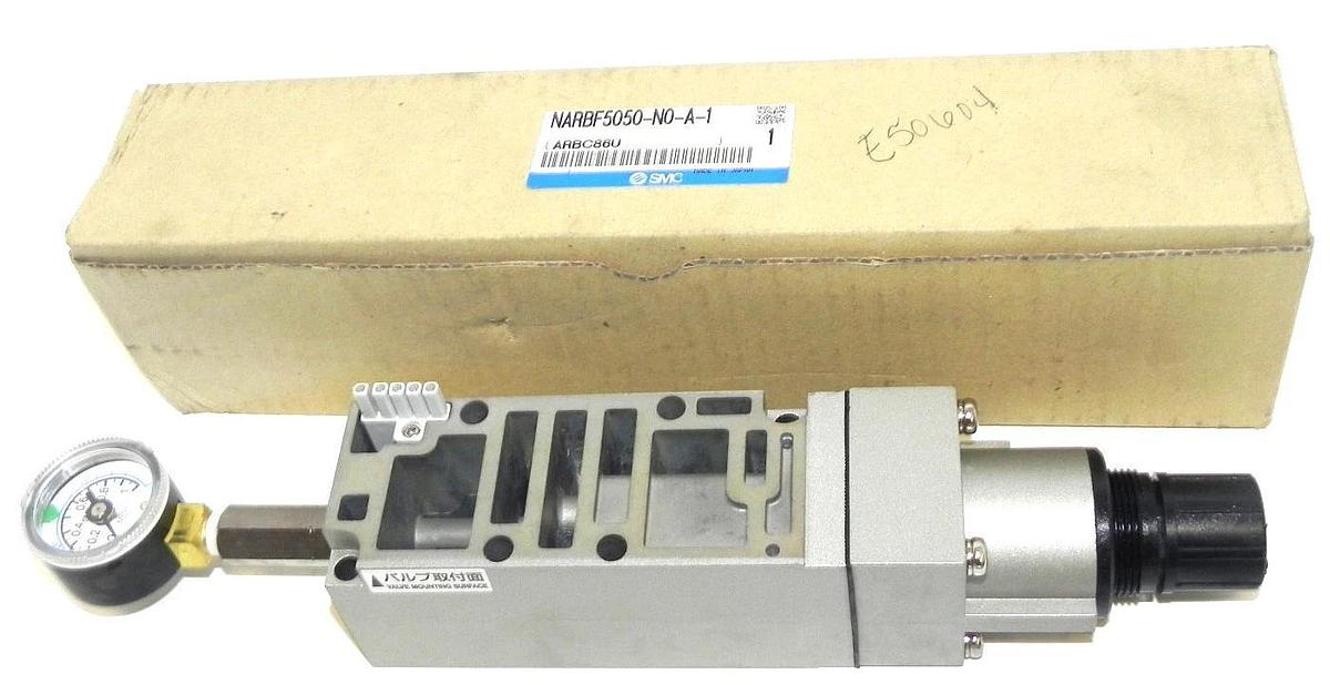 Used NIB SMC NARBF5050-N0-A-1 REGULATOR VALVE W/ GAUGE NARBF5050N0A1