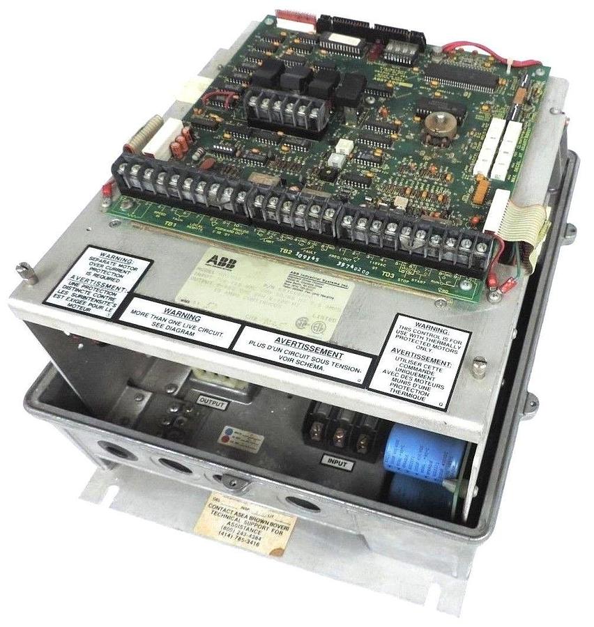 Used ABB ASEA BROWN BOVERI SPEED CONTROL DRIVE 10A 10 AMP MOD: G01000, P/N: G01000A00