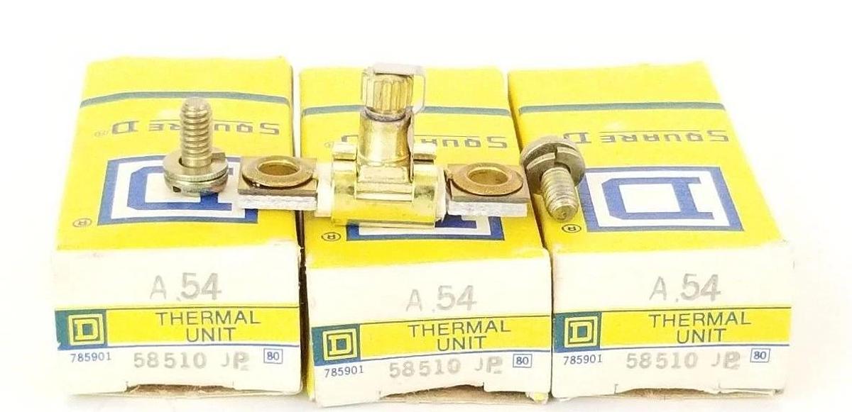 Used LOT OF 3 NIB SQUARE D A.54 HEATER ELEMENTS A54