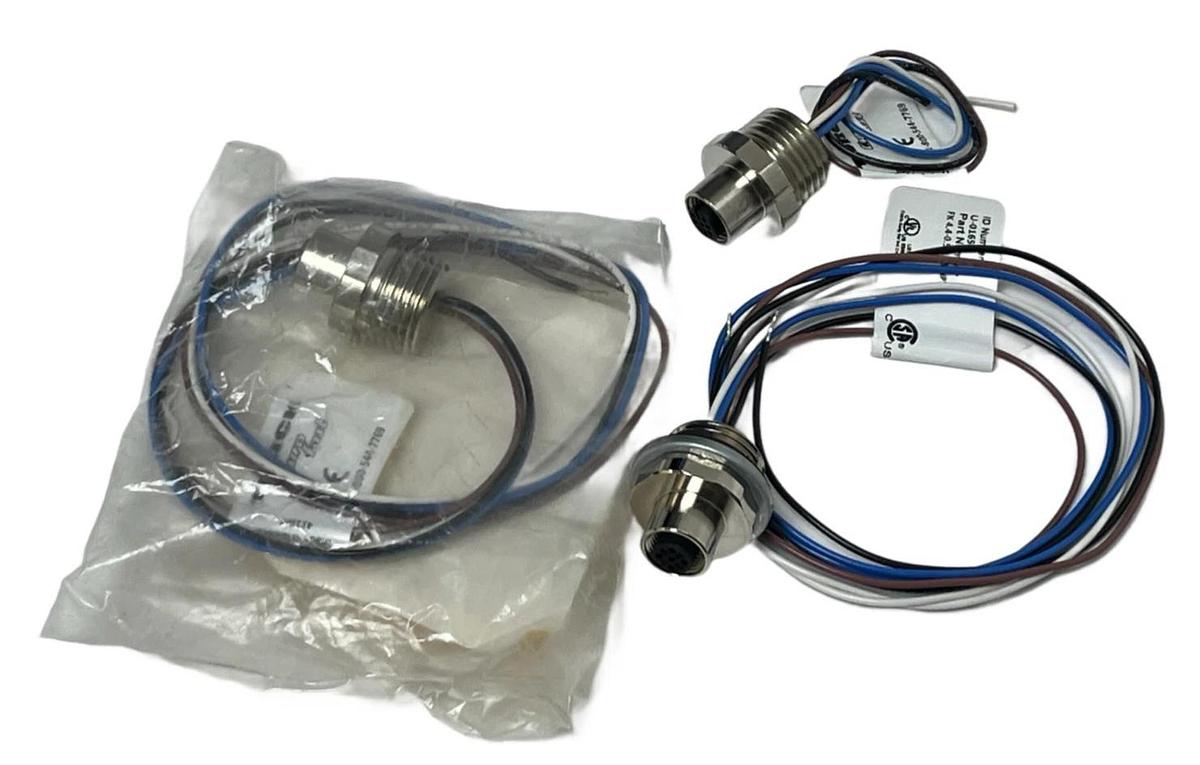 Lot of 3 Turck FK 4.4-0.5/14.5/NPT M12 Female Receptacles 4-Pin NEW Surplus