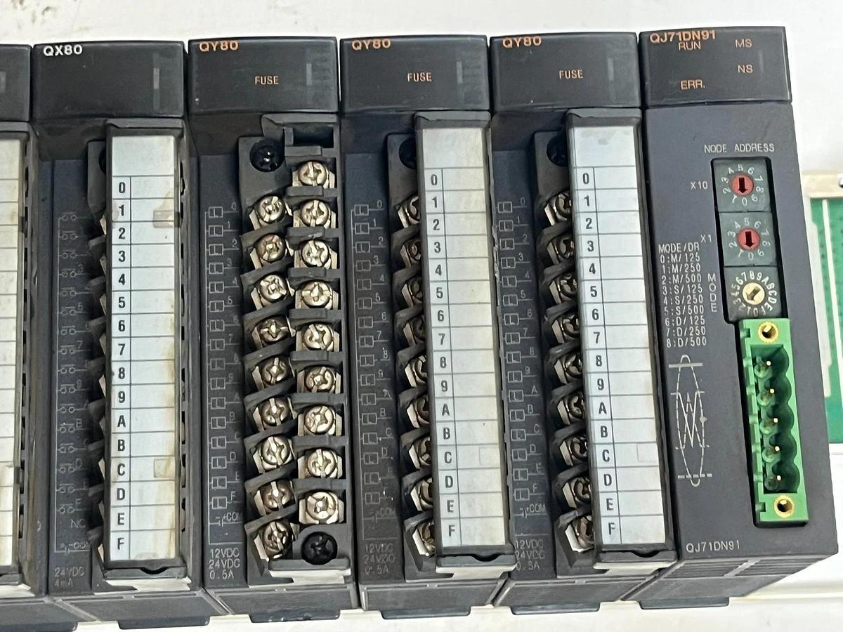 Used Mitsubishi MELSEC-Q PLC Assembly Q312B Q63P Q02HCPU QX80 QY80 QJ71DN91