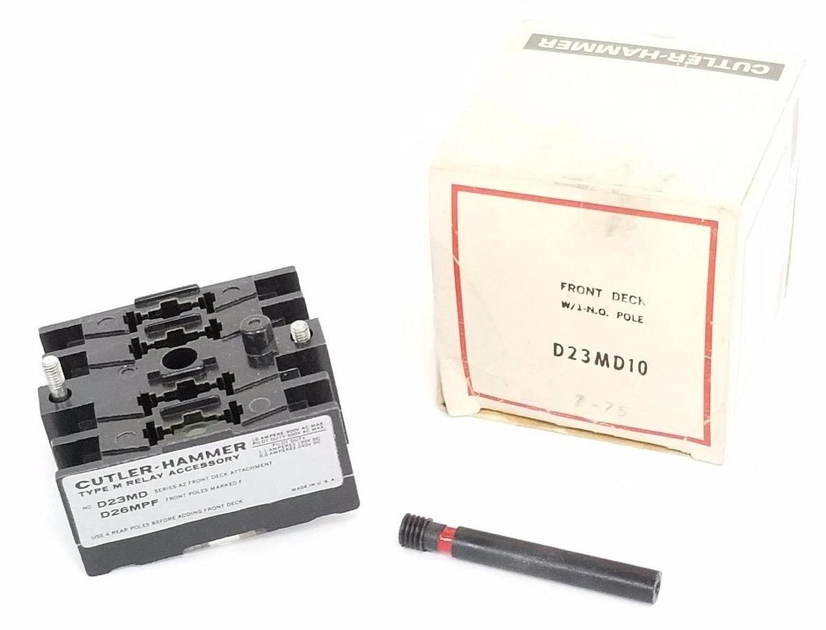 NIB EATON CUTLER-HAMMER D23MD10 FRONT DECK W/ 1-N.O. POLE