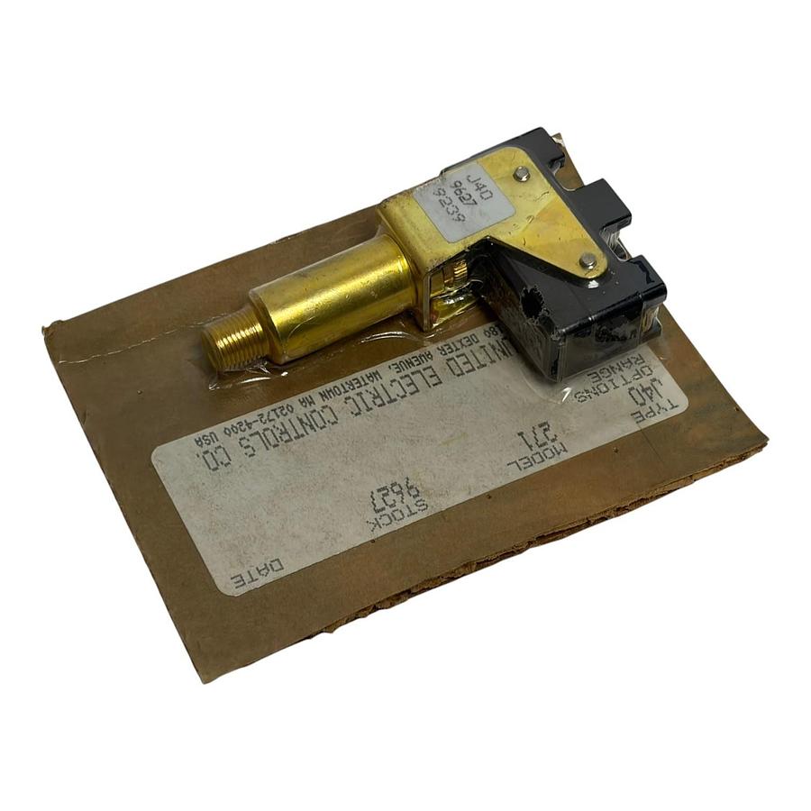 United Electric Controls J40 Model 271 Pressure Switch Stock 9627 New Surplus