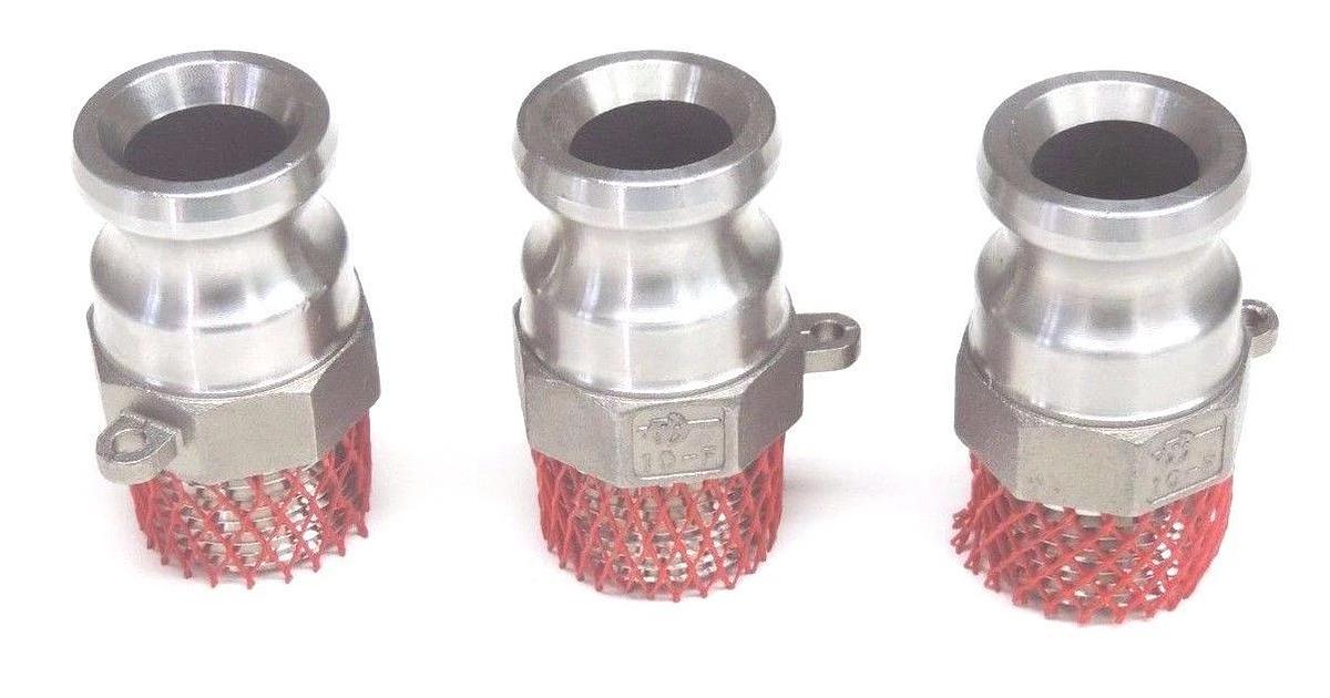 LOT OF 3 NEW EVER TITE 10F 1" CAM AND GROOVE ADAPTERS MALE ADAPTER X MIP