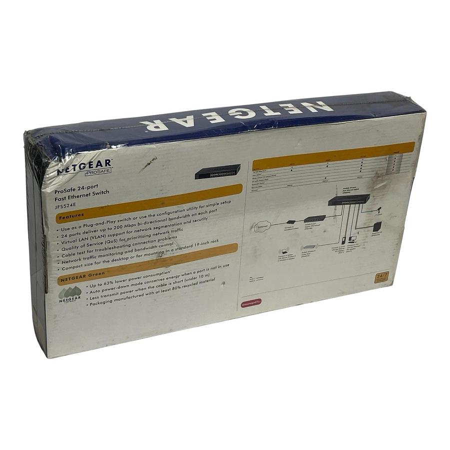 Used Netgear JFS524E ProSafe 24-Port 10/100 Ethernet Switch New Sealed