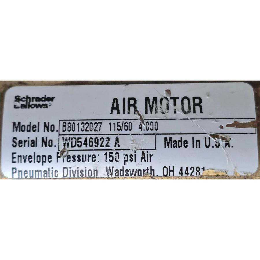 PARKER SCHRADER BELLOWS B80132027 115/60 4.000 - B80132027-11560X0400 AIR MOTOR