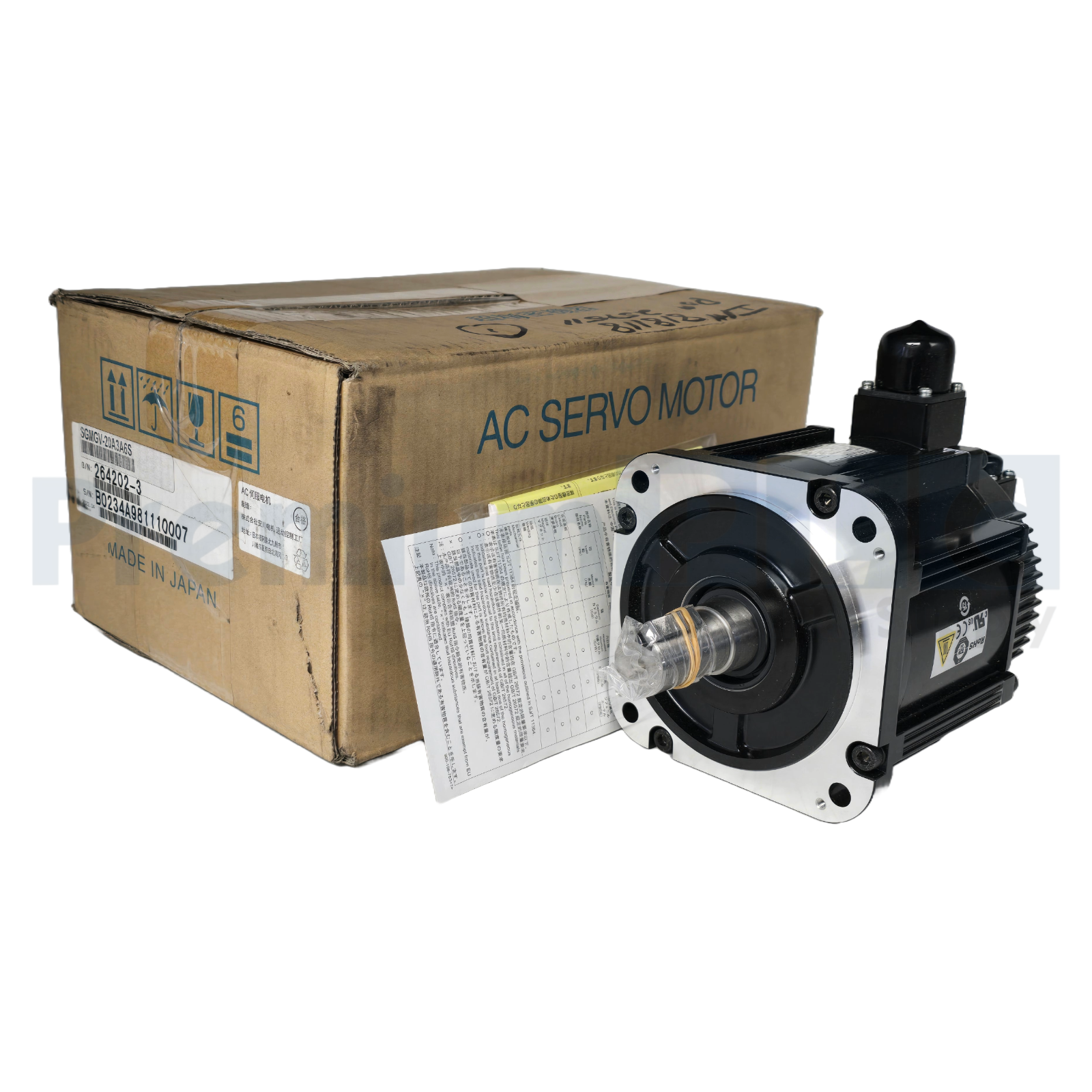 Used YASKAWA SGMGV-20A3A6S SIGMA-5 BRUSHLESS AC SERVO MOTOR 1.8kW 200V 16.7A NSMP