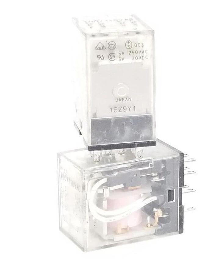 Used LOT OF 2 OMRON MY4Z 100/110VAC RELAYS