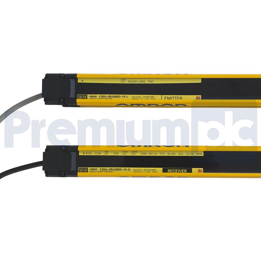 Used OMRON STI F3SG-4RA0800-14 F3SG-RA SAFETY LIGHT CURTAIN SET 14mmx800mm 24VDC NSNP