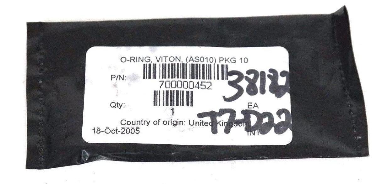 Used NEW WATERS 700000452 O-RING, VITON (AS010) PKG 10