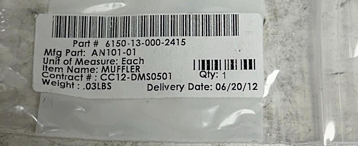 Used 16 SMC AN101-01 / AN10101 SERIES AN PNEUMATIC SILENCERS OEM NSNP