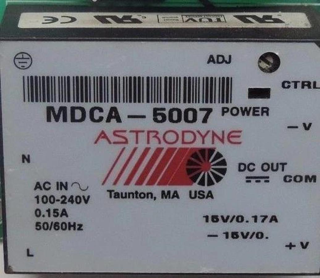 Used AIR GAGE COMPANY 02661-03 BOARD ABS III W/ ASTRODYNE MDCA-5007 POWER SUPPLY
