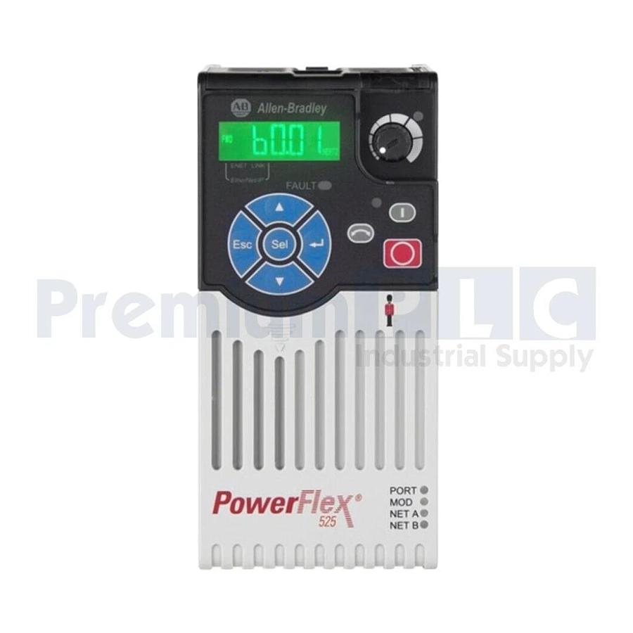 Used ALLEN BRADLEY 25B-D2P3N104 /A POWERFLEX 525 AC DRIVE 0.75kW/1.0HP FW 7.001 NSFS