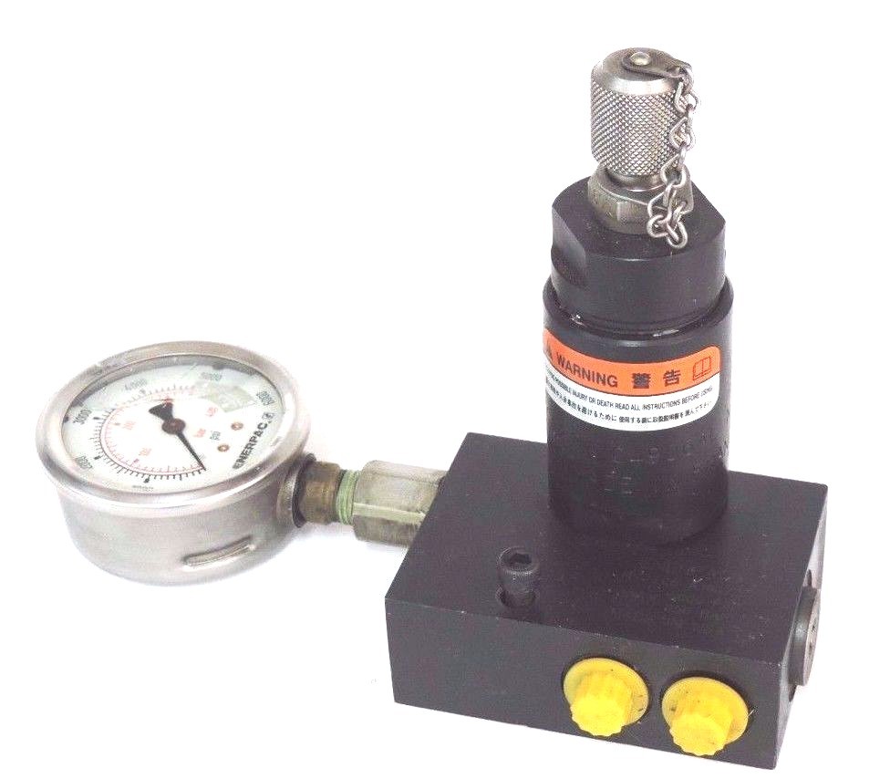 Used ENERPAC MV722B PILOT OPERATING CHECK VALVE W/ ACL22A ACCUMULATOR