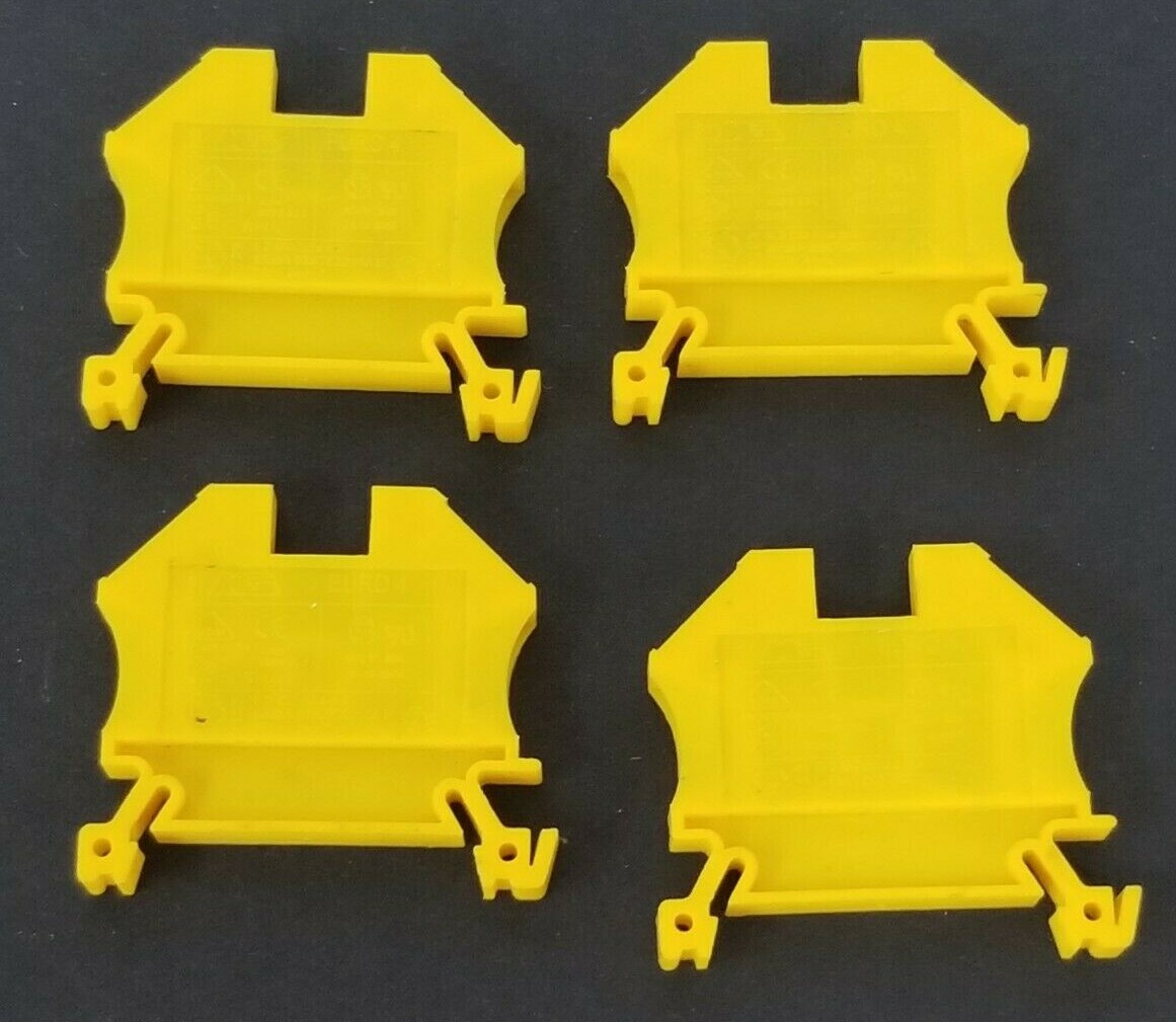 Used LOT OF 4 MORSETTITALIA EURO 4 YELLOW CONTACT BLOCKS