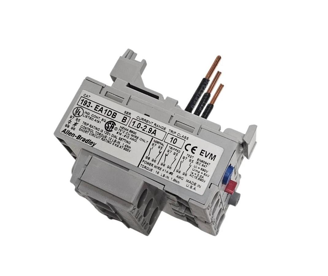 NIB ALLEN BRADLEY 193-EA1DB OVERLOAD RELAY 1.0-2.9 AMP 193EA1DB SER. B