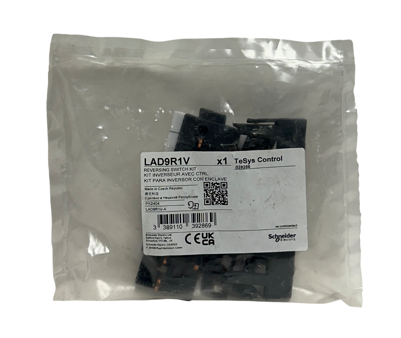 SCHNEIDER ELECTRIC LAD9R1V TeSys CONTROL REVERSING SWITCH KIT 3-POLE OEM NSFS