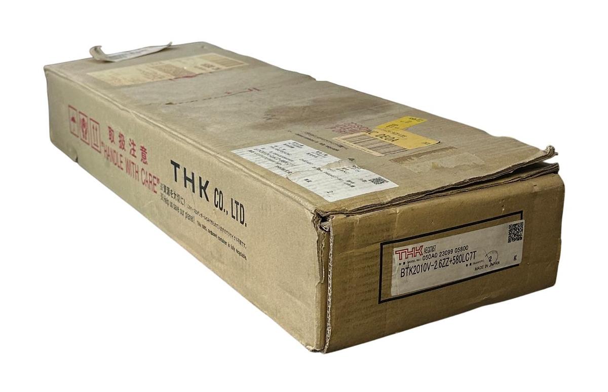 Used 2 THK BTK2010V-2.6ZZ+580LC7T Ball Screws BTK2010V26ZZ580LC7T OEM 23'' NSMP