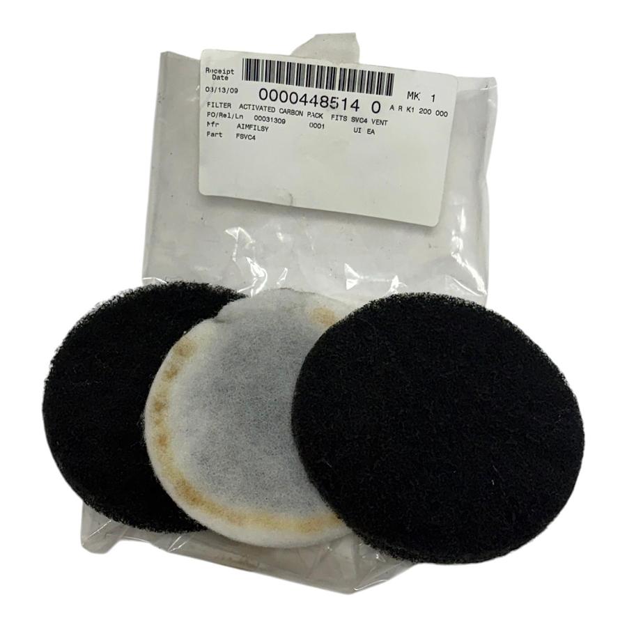 Used AIMFILSY FSVC4 Activated Carbon Filter Replacement Pack Fits SVC4 Vent New