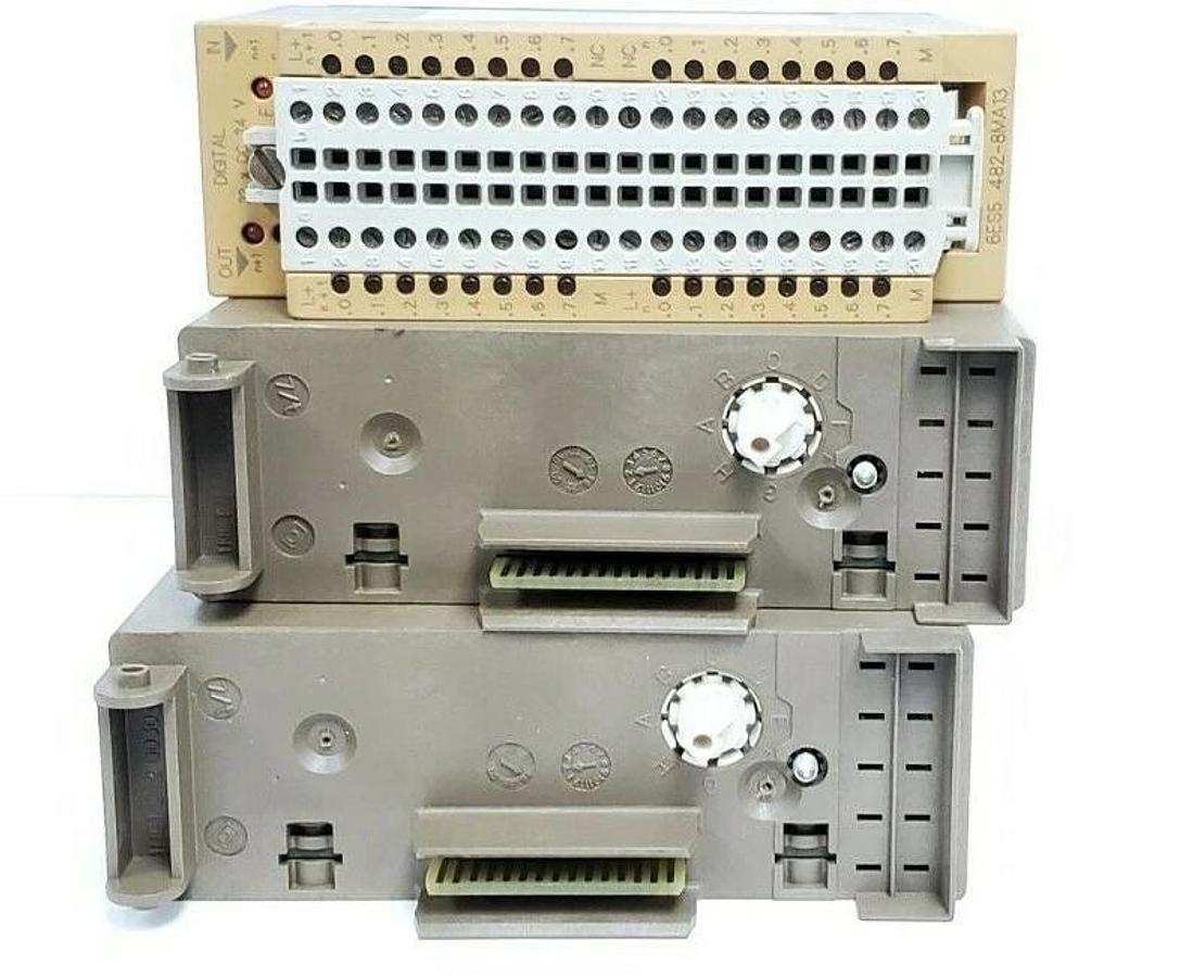 Used LOT OF 3 SIEMENS 6ES5 482-8MA13 SIMATIC S5 DIGITAL I/O MODULES 24VDC, 6ES54828MA
