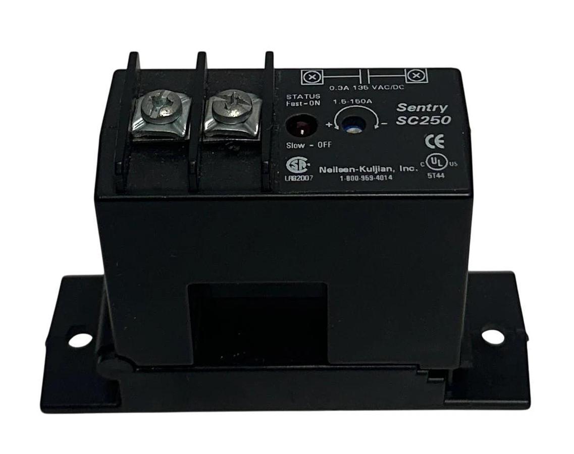 Used NEILSEN-KULJIAN SENTRY SC250 AC CURRENT SWITCH 135VAC/DC 1.5-150A BLACK USNP